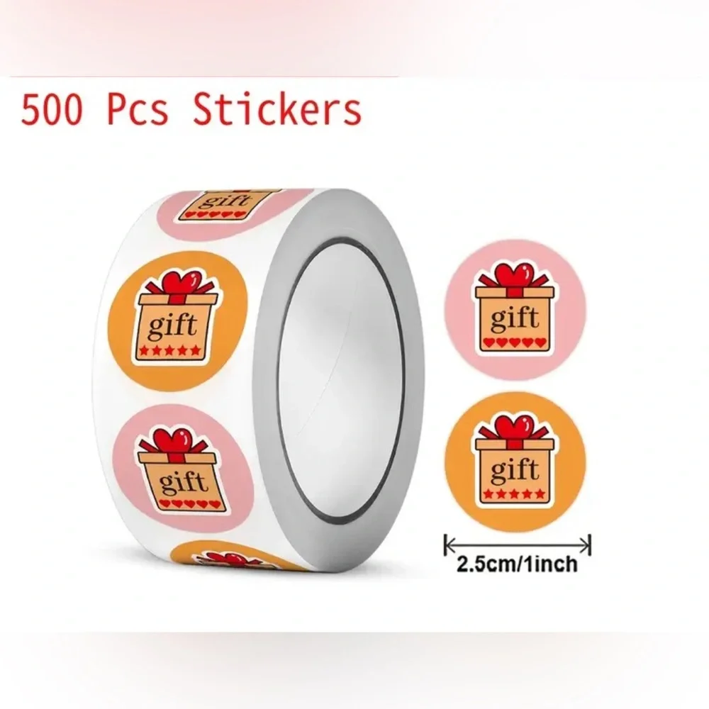 500 pcs Gift Box Stickers Roll